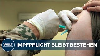 BUNDESWEHR BEHÄLT CORONAIMPFPFLICHT Kritik von Linken und Afd [upl. by Rodrich]