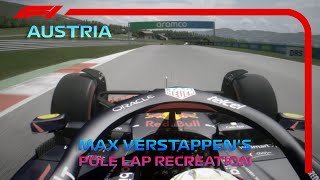 Max Verstappen Austria Pole Lap Recreation  2022 Austrian GP  Assetto Corsa [upl. by Nyrehtac]