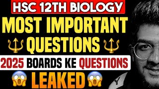 12th hsc biology important questions 2025  biology class 12 hsc important questions 2025 12vi BOARD [upl. by Aitselec]