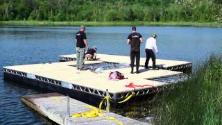 CanadaDocks™ 24x24 Floating Dock Installation [upl. by Aerdnas]