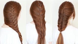 3 Easy Mermaid Braids [upl. by Sammer]