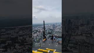 Mahanakhon SkyWalk amp Glass Tray Tour 🇹🇭Mahanakhon Bangkok Thailand patio [upl. by Amek828]