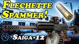 Flechette Spammer  Saiga 12 Highlights  Escape from Tarkov [upl. by Lang113]