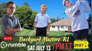 Backyard Masters Round 1 BACKNINE  BackYard Golf Tour BYGT [upl. by Bertine]