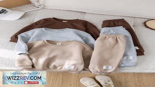 SHEIN 6pcs Set Baby Girl Casual Letter Print Solid Color Sweatshirt Review [upl. by Brunk153]