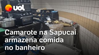 Comida no banheiro veja vídeo do camarote no Rio que foi interditado pelo MP [upl. by Plante407]