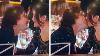 Timothée Chalamet Kissed Kylie Jenner Like a Lot at Golden Globes 2024 [upl. by Akiehsat]