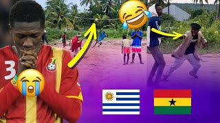 Ghana 🇬🇭 vs Uruguay 🇺🇾Asamoah Gyan historical drama with Uruguay 🇺🇾 hero Luis Suarez video viral [upl. by Arevle640]