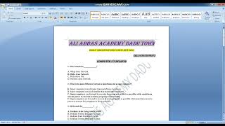 Early Childhood EducationECE 2024 Computer Related Mcqs Part OneAli Abbas Academy Dadu [upl. by Allertse]