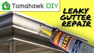 Repair Leaky Gutter  Quick and Easy [upl. by Santa790]