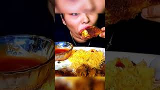 Mukbang Eating ASMR Chicken Lollpop Spicy Chicken Curry Chicken Pakodas With Rice And Salads Eating [upl. by Nevet]