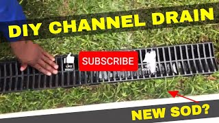 DIY DRAINAGE SYSTEM l How to Install  Waterform System  New Sod  Better Landscape Drainage [upl. by Nonnahs]