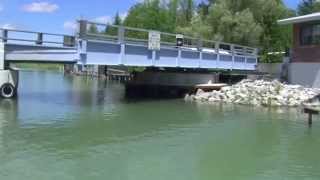 Alanson Swing Bridge Michigan Inland Waterway [upl. by Sonitnatsok]