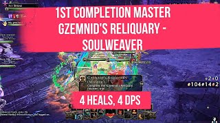 Neverwinter Soulweaver  1st Master Gzemnids Reliquary Completion  4 Heals and 4 DPS [upl. by Rede]