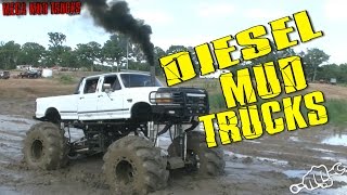 BIG DIESEL MUD TRUCKS BOGGING in Oklahoma [upl. by Sitra921]