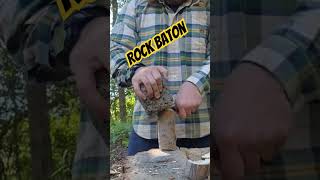 knife batoning with a rock a2steel knifeskills bushcraft survival outdoorskills knife [upl. by Sisenej]