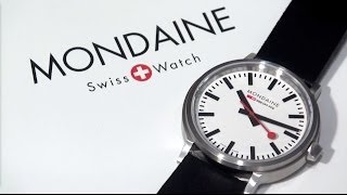 WatchOcouk  Mondaine Stop2Go Swiss Railway 2 Second Pause Watch A5123035816SBB  Close Look [upl. by Nored]