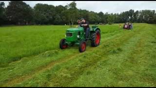 Deutz 2505 met SampS maaibalk aan het maaien [upl. by Pallua448]