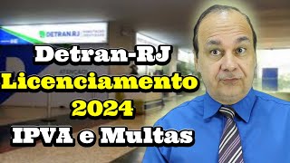 Detran RJ Licenciamento 2024 IPVA e Multas [upl. by Hedgcock]