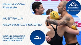 NEW WORLD RECORD  Australia  Mixed 4x200m Freestyle [upl. by Araec]