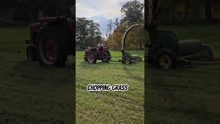 Chopping grass farmall300farming [upl. by Ithaman]