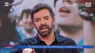 Diego Armando Maradona è morto  La Vita in Diretta 25112020 [upl. by Kerin]