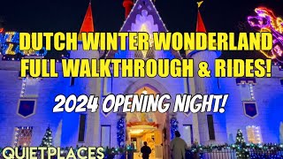 Dutch Winter Wonderland Full Walkthrough amp Rides 2024 Opening Night Lancaster PA No Talking [upl. by Devol]