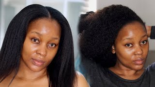 My relaxed Hair WASH DAY ROUTINE After Protective Style  Length Check [upl. by Eineg]