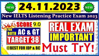 IELTS LISTENING PRACTICE TEST 2023 WITH ANSWERS  24112023 [upl. by Ayadahs]