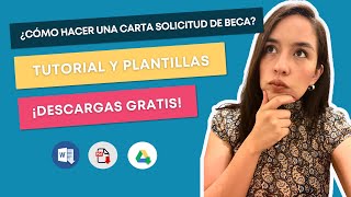 📝 Carta Solicitud de Beca  Cómo hacer  Plantillas 2023 [upl. by De Witt191]