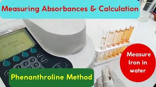 measurement of Iron in Water  Phenanthroline Method Calculation amp Measurement [upl. by Atinahs]