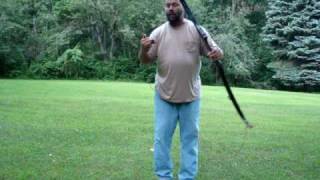 Stringing a Bear Custom Kodiak Takedown Recurve with a Recurve Bow Stringer [upl. by Adnoraj201]