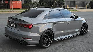 Audi RS3 Maxton Design Rear Side Splitters Install [upl. by Aettam30]