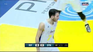 Riyadi vs Dynamo  Round 13  Game Highlights  ملخص مباراة الرياضي ودينامو لبنان [upl. by Garibald]