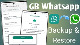 Gb whatsapp chat backup kaise kare  gb whatsapp backup kaise kare  gbwhatsapp to whatsapp backup [upl. by Kobi]