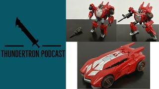 Thundertron Podcasts Transformers Studio Series Gamer Edition Deluxe Class Sideswipe First Look [upl. by Gnahc926]