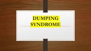 DUMPING SYNDROME [upl. by Muraida73]