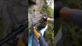 Crossing mountain railing on bicycle shortvideos [upl. by Buyse]