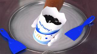 ASMR  McFlurry Ice Cream Rolls  creamy Sound Satisfaction  oddly satisfying ASMR for Ears amp Eyes [upl. by Adyaj]