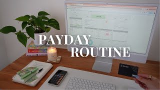 My Payday Routine 💸 paycheck breakdown biweekly budget credit cards savings amp more [upl. by Kcirdnek]