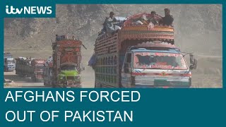 Thousands of Afghan refugees forced out of Pakistan in immigration crackdown ITV News [upl. by Enylorac]