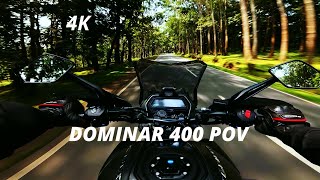 DOMINAR 400 POV RIDE  PURE EXHAUST SOUND  BEAUTIFUL ROADS  VIPERPISTON [upl. by Blainey]