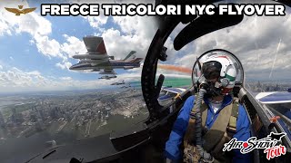 Frecce Tricoloris Epic New York City Flyover of Statue of Liberty and Hudson River [upl. by Shanly]