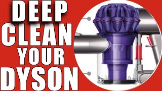 dyson v6 v7 v8 deep clean how to clean the dyson v6 dc59 v7 cordless vacuum [upl. by Ilat]