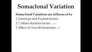 Somaclonal Variation [upl. by Kaylil]