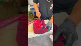 Precision Trimming Giant Bluefin Tuna Akami Perfection 🔪🐟 bluefin tuna akami cutting [upl. by Bourque]