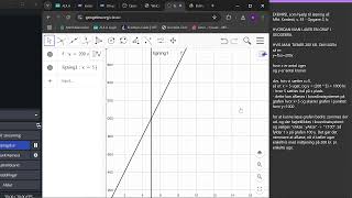 EXEMPEL som hjælp til Kontext s 55 Opgave 2 b  HVORDAN MAN LAVER EN GRAF I GEOGEBRA [upl. by Sidran]