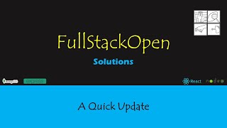 FullStackOpen  A Quick Update [upl. by Nalaf]