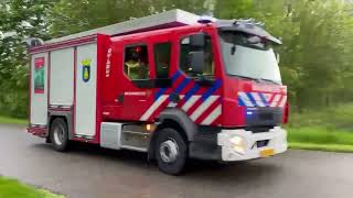 Vrijwillige Brandweer Franeker TS 024831 met spoed naar gaslek in Franeker [upl. by Eillek289]