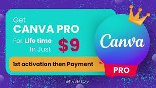 Unlock Canva Pro for Lifetime at Just 9  🔥 Limited Time Offer ⏳ [upl. by Kellyann]